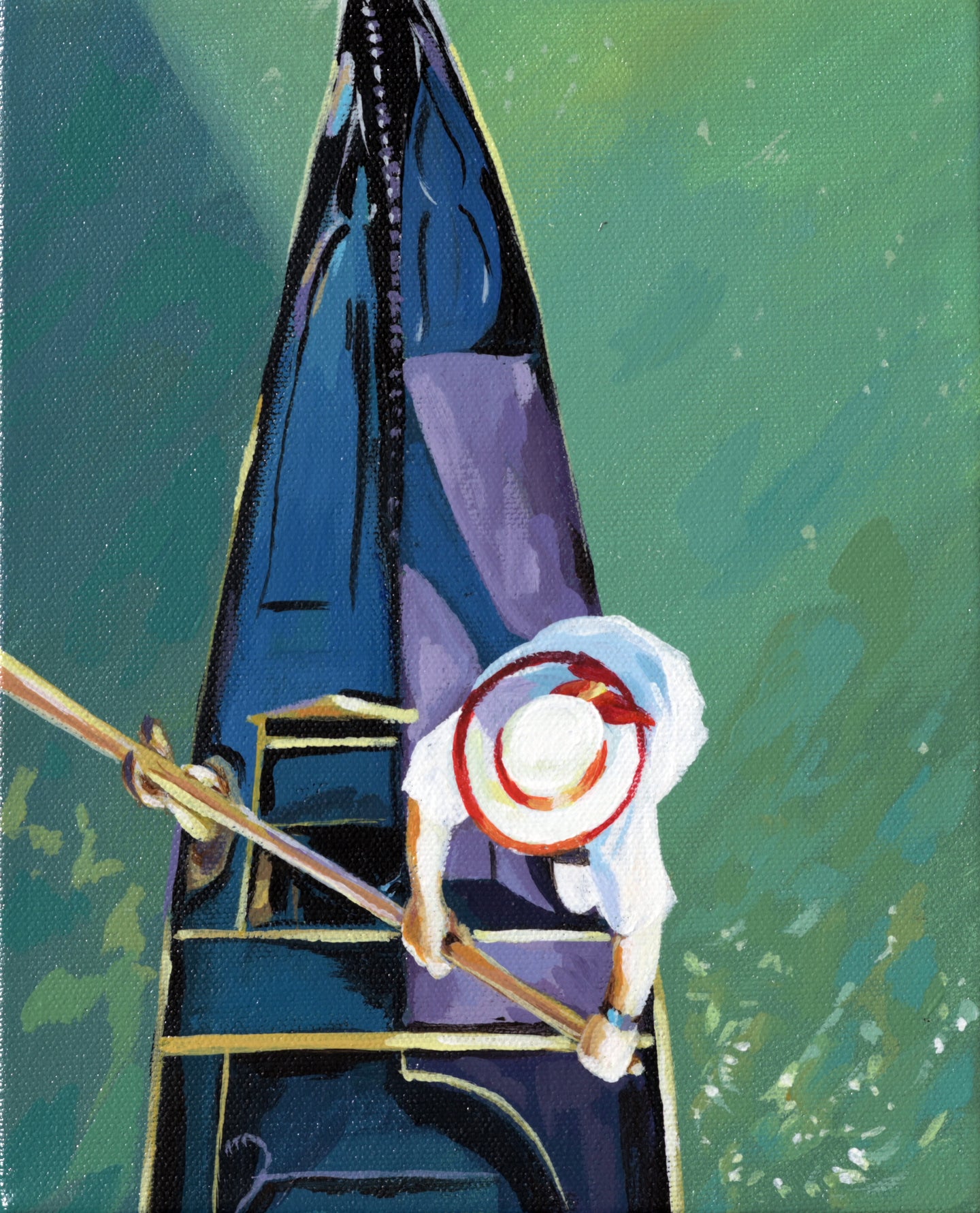 Dina Belyayeva, Looking Down from the Rialto Bridge